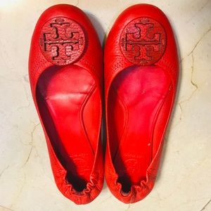 Tory Burch Poppy Orange Flats
